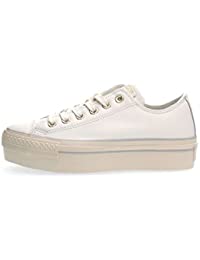 converse bianche in pelle