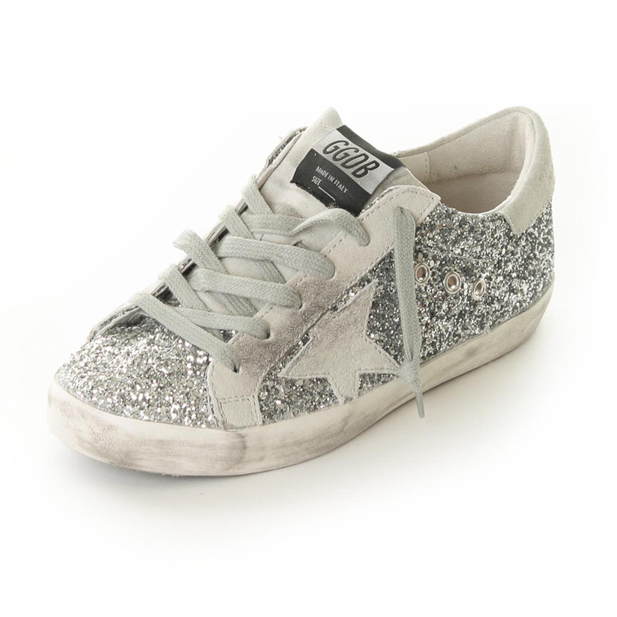 golden goose glitter argento